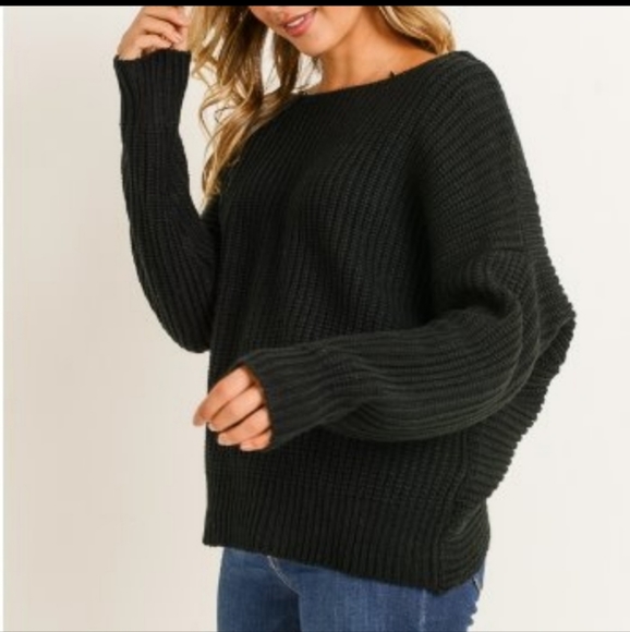 Chunky Cross Twist Knot Sweater - Picture 9 of 10